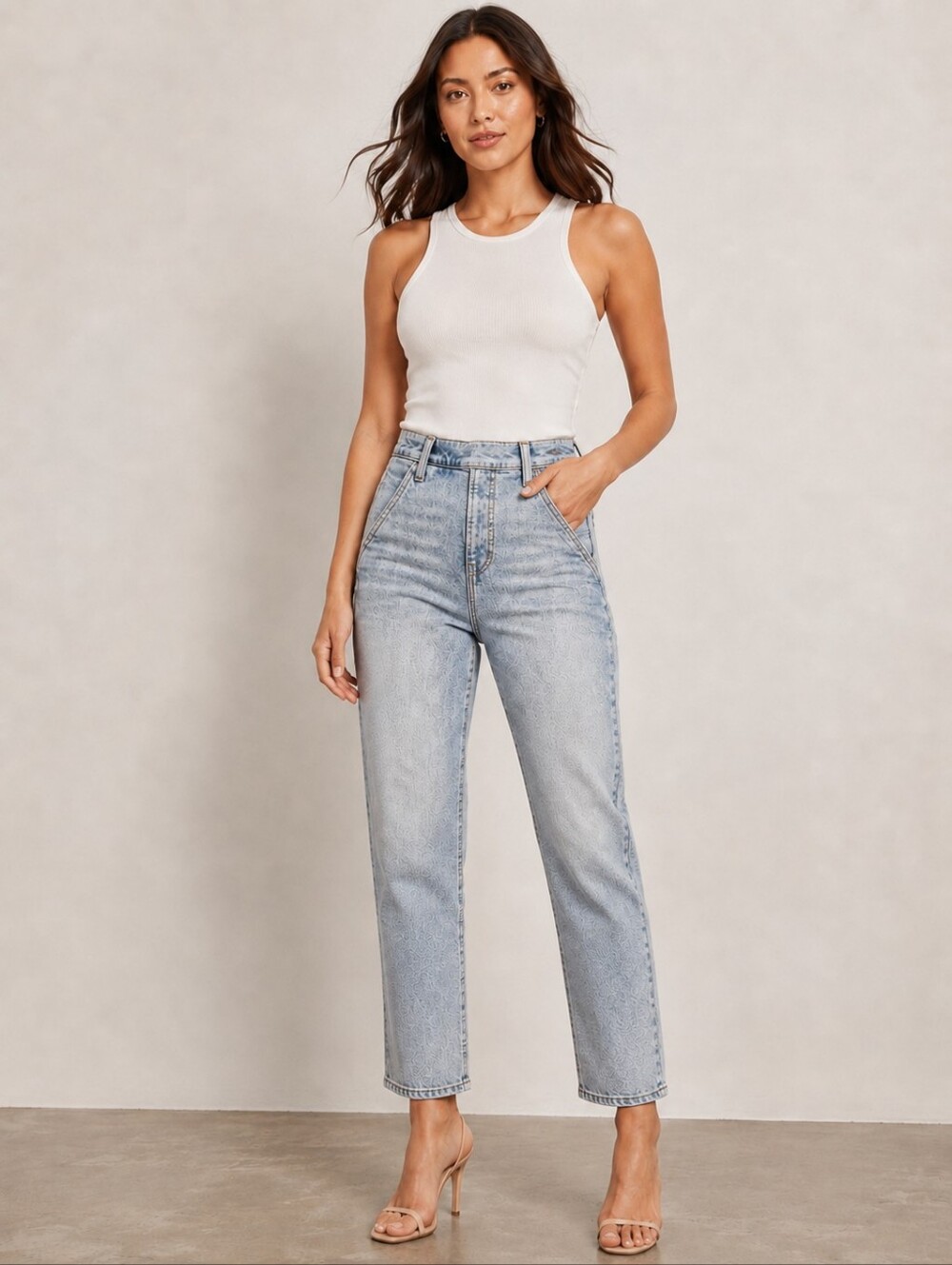 ❤️ NWT! EXPRESS HIGH RISE STRAIGHT ANKLE JEANS, HYPER STRETCH, 2 (26)
